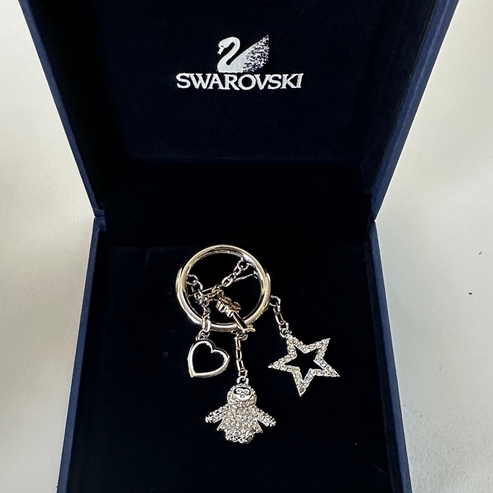 Swarovski Brooch (886865 Heart, Star, key and angel)